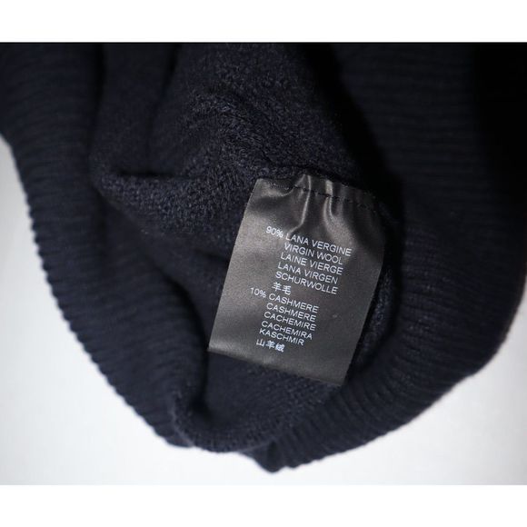 Corneliani 90514202M5 Men Sz 48 US M Navy Cable Knit Cashmere Blend Sweater $625 - Picture 8 of 9